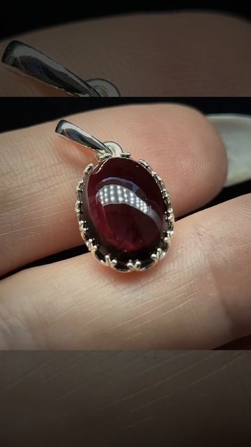 Срібний кулон з природним сертифікованим гранатом - pan смотреть онлайн