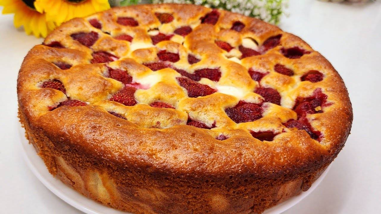 Идеальный клубничный торт всего за несколько минут! Просто и вкусно