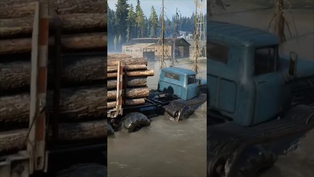 Советский грузовик крокодил загруженный брёвнами по ? смотреть онлайн