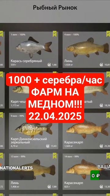 Фарм серы медное! #рыбалка #РР4 #фарм #фармсеребра