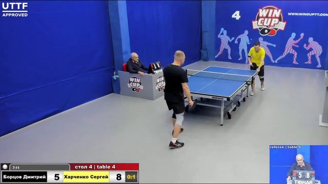 15:00 Борцов Дмитрий 0-3 Харченко Сергей  стол 4  ЮГ-3  06.10.21