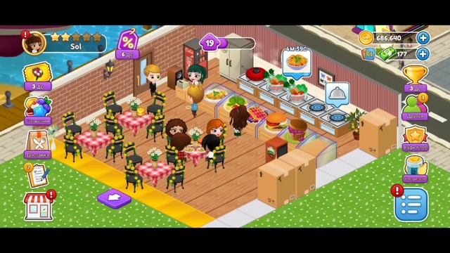 Мобильная игра 🎮 Cafeland. Серия 3 (без комментариев)