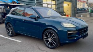 Porsche Cayenne 2024. Montego Blue, Mojave Beige