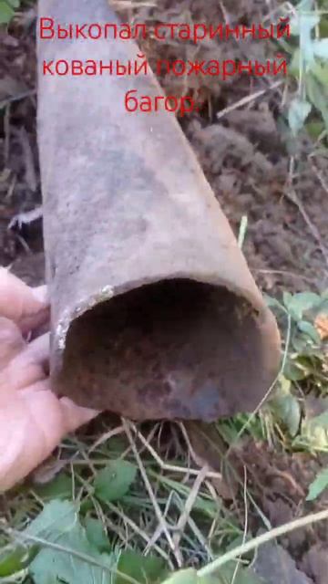 Выкопал старинный кованый пожарный багор, и разный ст?