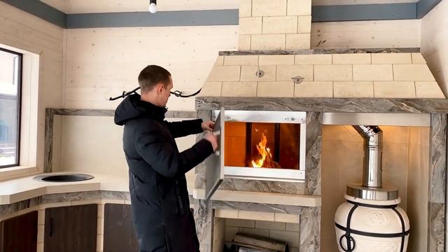 Каркасная беседка под кирпич и Барбекю в дагестанском смотреть онлайн