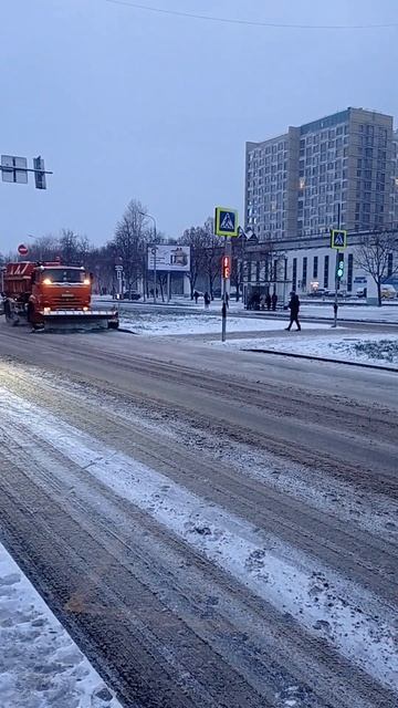 Камаз-снегоочиститель #automobile #зимняядорога смотреть онлайн