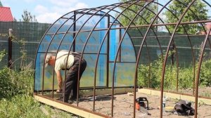 Монтаж теплицы "Кама Автомат"