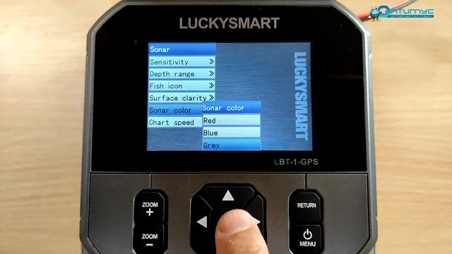 Ехолот с GPS для кораблика Lucky LBT-1-GPS. Комплектація и огля