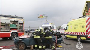 МЧС России организовано масштабное межведомственное учение по ликвидации последствий ДТП