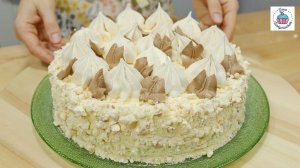 ТОРТ “ПОЛЁТ”🍰 Классика проверенная временем! Хрупкие, хрустящие меренговые коржи и крем Шарлотт!