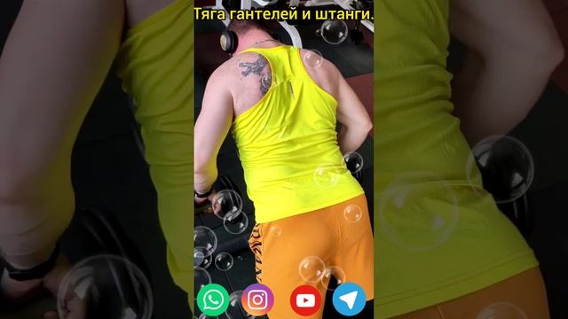 Тяга гантель и штанги на наклонной скамье 🔥👍 смотреть онлайн