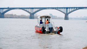 Презентационный ролик - ГК ТЕХНОСЕРВИС - Испытание лодки-амфибии "РИБоход"