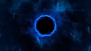 Чёрная Дыра | Black Hole Glowing Deep Blue - Живые Обои