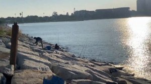 Есть улов! Рыбалка с берега в Паттайе. Пляж “Ban Amphur”