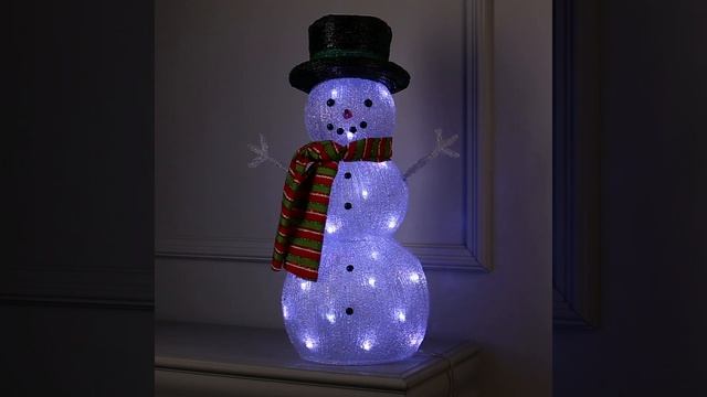 Фигура акрил. "Снеговик в шарфе" 60 см, 80 LED, 220V, БЕЛЫЙ смотреть онлайн