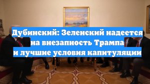 Дубинский: Зеленский надеется на внезапность Трампа и лучшие условия капитуляции