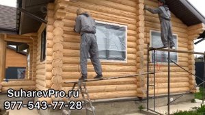 Покраска деревянного дома краска тиккурила Валти tikku
