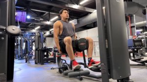 Приведение бедер в тренажере сидя. Hip adduction machine