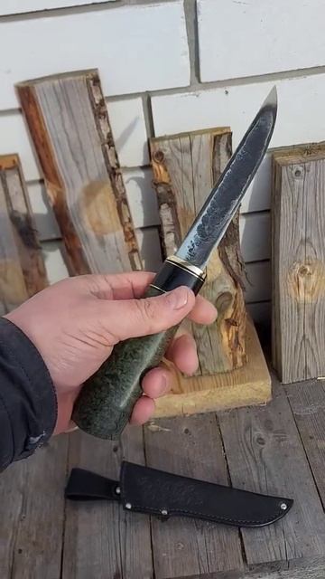 Саха нож из х12мф с карельской березой и вставкой граб смотреть онлайн