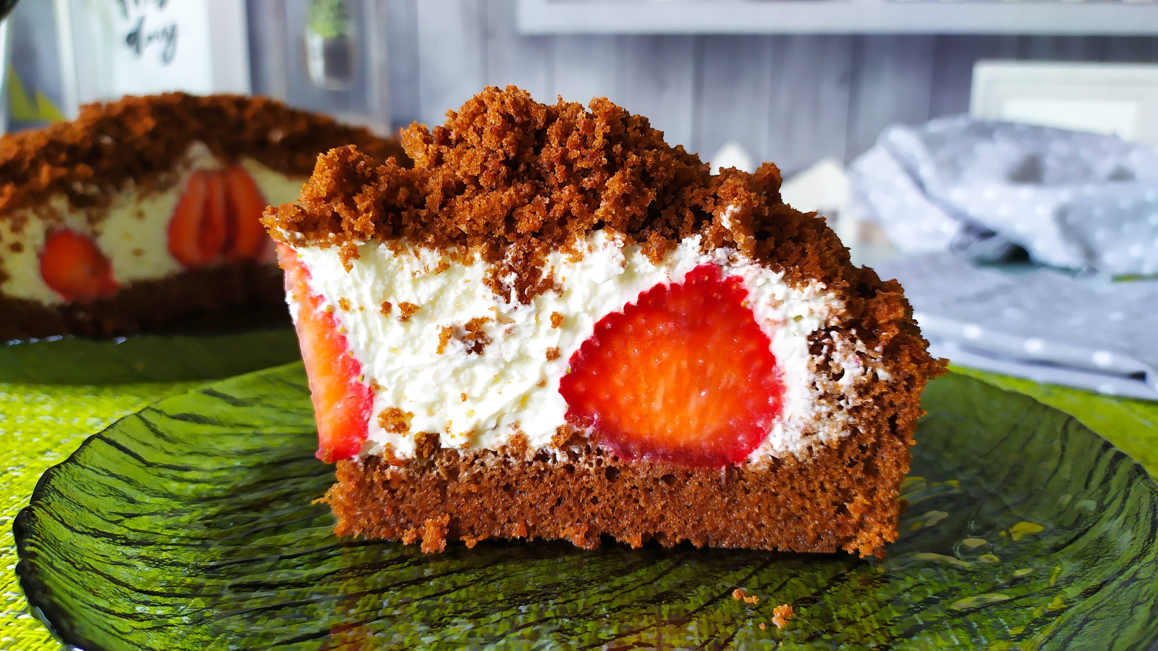 Торт НОРКА КРОТА с клубникой 🍰 Воздушный творожный крем без желатина | Просто тает во рту!