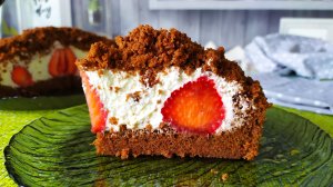 Торт НОРКА КРОТА с клубникой 🍰 Воздушный творожный крем без желатина | Просто тает во рту!