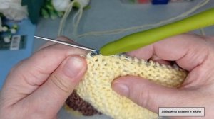 Короткие носки! Вяжем спицами и узором плетенка.