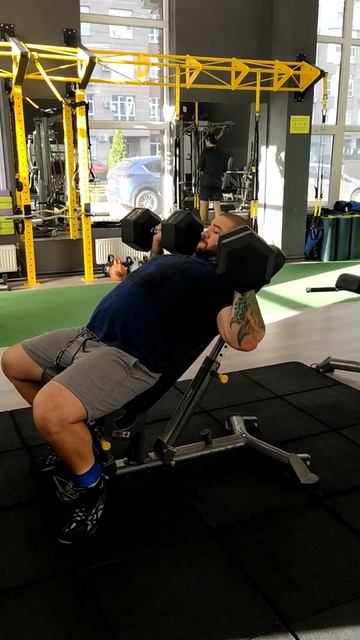 жим гантелей под углом 40*8 смотреть онлайн