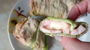 РУЛЕТИКИ ИЗ КАБАЧКА С ВЕТЧИНОЙ И СЫРОМ😋