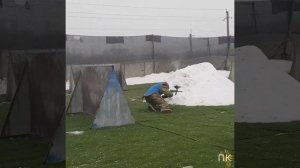 сугроб тоже укрытие #пейнтбол #paintball