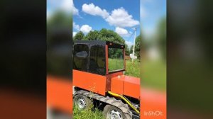 самодельный трактор на гусеницах.mp4