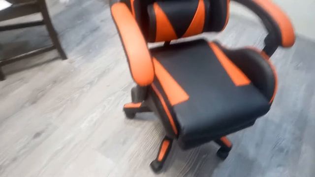 Шикарный игровой компьютерный офисный стул с подножкой удалось купить у китайцев ) Делимся обзором.