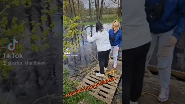 Зацепился магнит 🧲 Магнитная рыбалка #2024 #рыбалка #по? смотреть онлайн