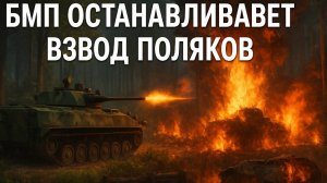 БМП останавливает взвод поляков. Серьёзные игры на Тушино 216 человек. Kotlet schabowy