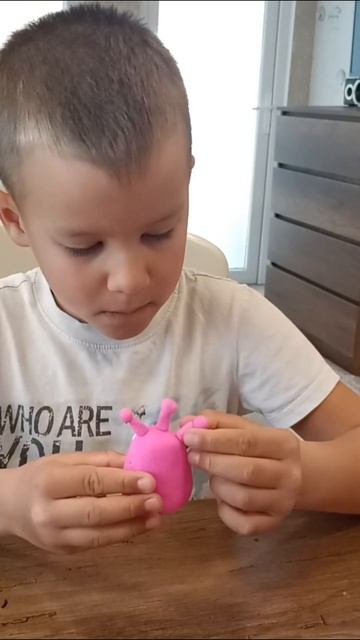 Лепим монстра Терри из воздушного пластилина. #лепка, #