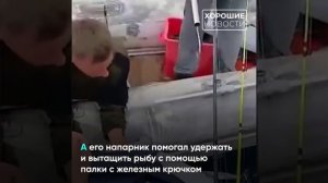 На Сахалине поймали тунца-великан весом 112 килограммо?