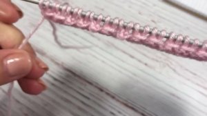 Узоры спицами. Плотный узор со снятыми петлями.