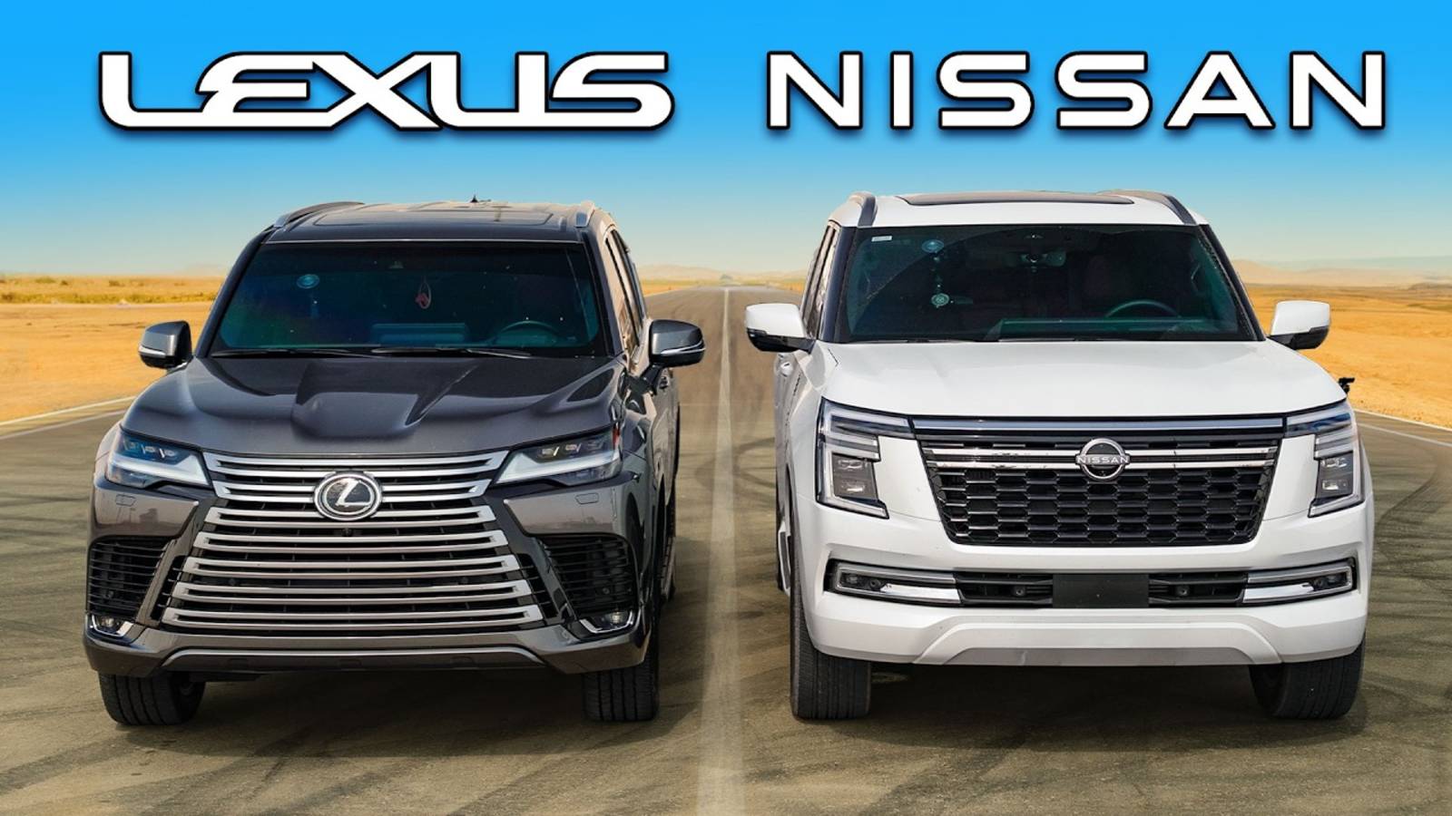 carwow: Новый Nissan Patrol против Нового Lexus LX ДРЭГ-РЕЙС