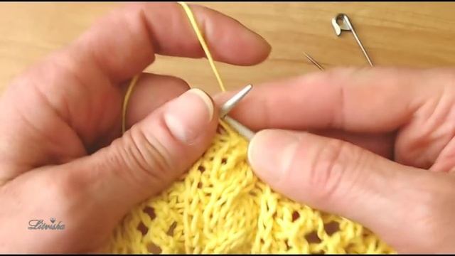 Вязание спицами. Красивый ажурный узор с жгутами №032 Beautiful open-work pattern with plaits