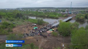 В Притобольном округе завершили работы по восстановлению моста