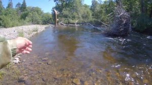 Рыбалка на горной реке на тирольскую палочку.