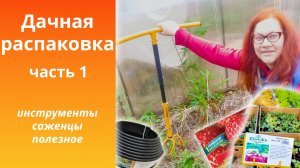 Дачная распаковка, саженцы, инструменты, полезные вещи. Часть 1