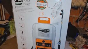 Опрыскиватель аккумуляторный FA 16 Li DAEWOO 16 л. Распаковываем, смотрим комплектацию.