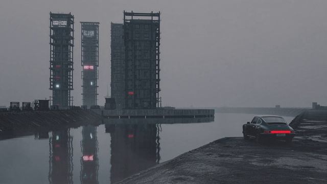 Fallen Echoes Ruined Structure in a Foggy Wasteland  Dark Ambient Atmosphere