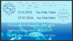 Кармические узлы по оси Дева - Рыбы до 2026 года.