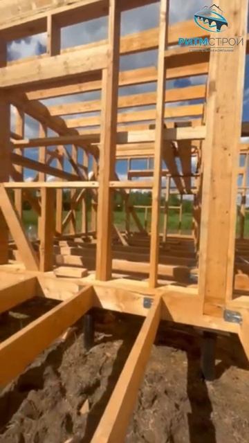 каркасный дом в Ступинском районе #ритмстрой #стройка смотреть онлайн