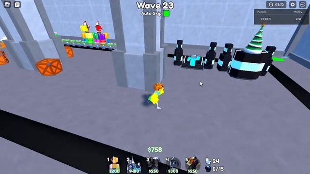 Играю в Toilet Tower Defense в роблоксе. В соло выиграл хард. смотреть онлайн