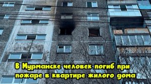 В Мурманске человек погиб при пожаре в квартире жилого дома
