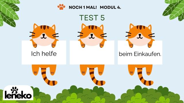 LENEKO тренажер немецкого "Noch 1 Mal": Modul 4- 3 . Проверь себя!