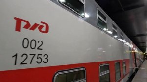 Двухэтажный поезд 160В Москва — Петрозаводск. Вид из ок