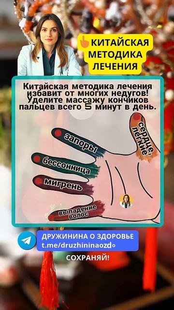 Массаж кончиков пальцев #зож #китайскаямедицина #здор? смотреть онлайн